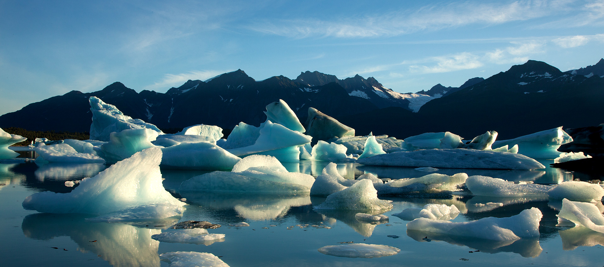Icebergs in Alsek Lake on the Tatshenshini-Alsek River Rafting Expedition