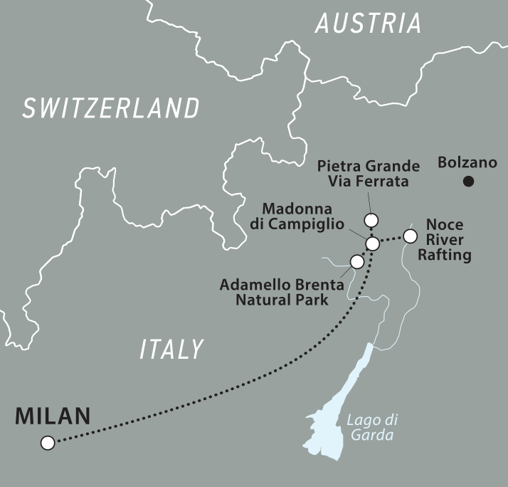 Map of Dolomites Multi-Sport