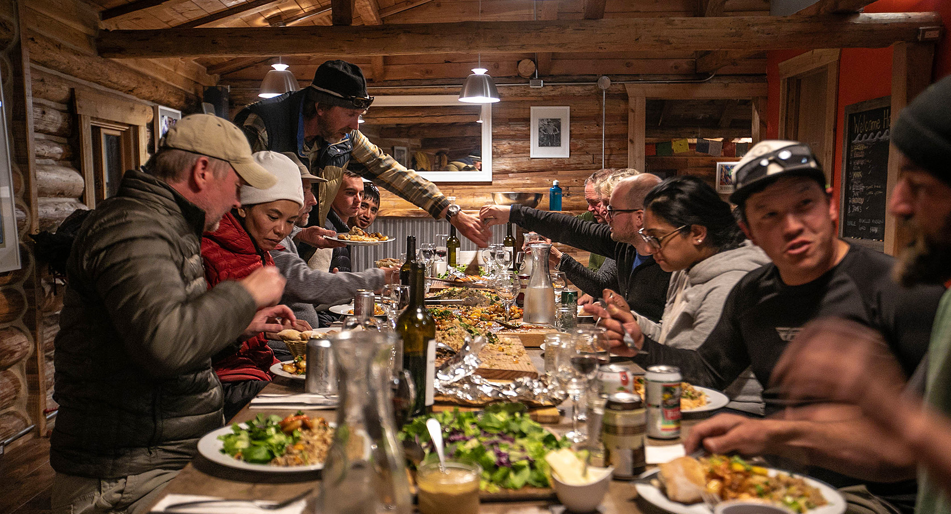 dinner at Bear Camp